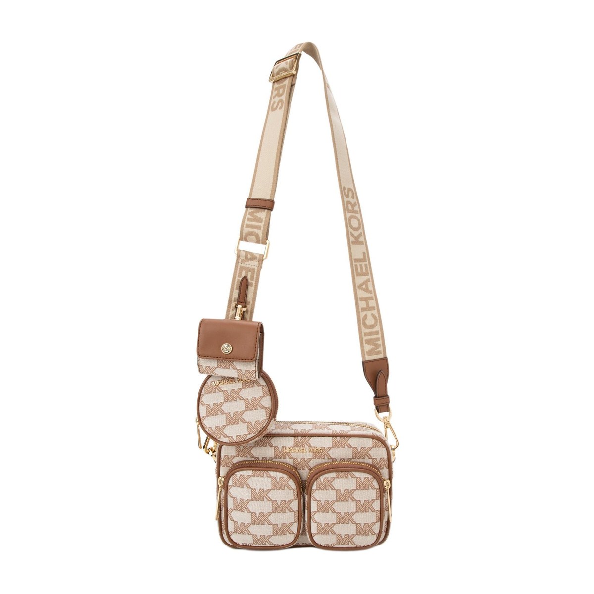 Michael Kors Jet Set Camera Bag Beige Brown