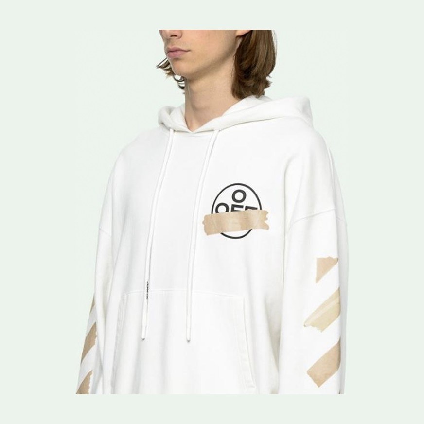 Off-White SS20 Gold Arrow Hoodie White