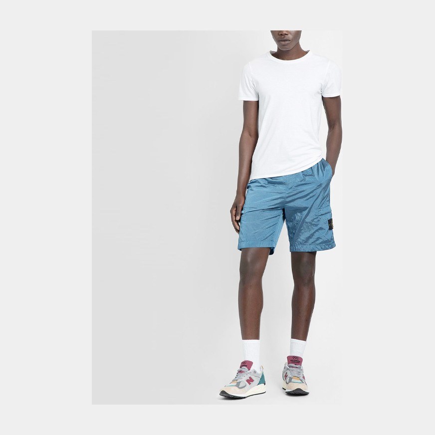Stone Island Shorts Light Blue