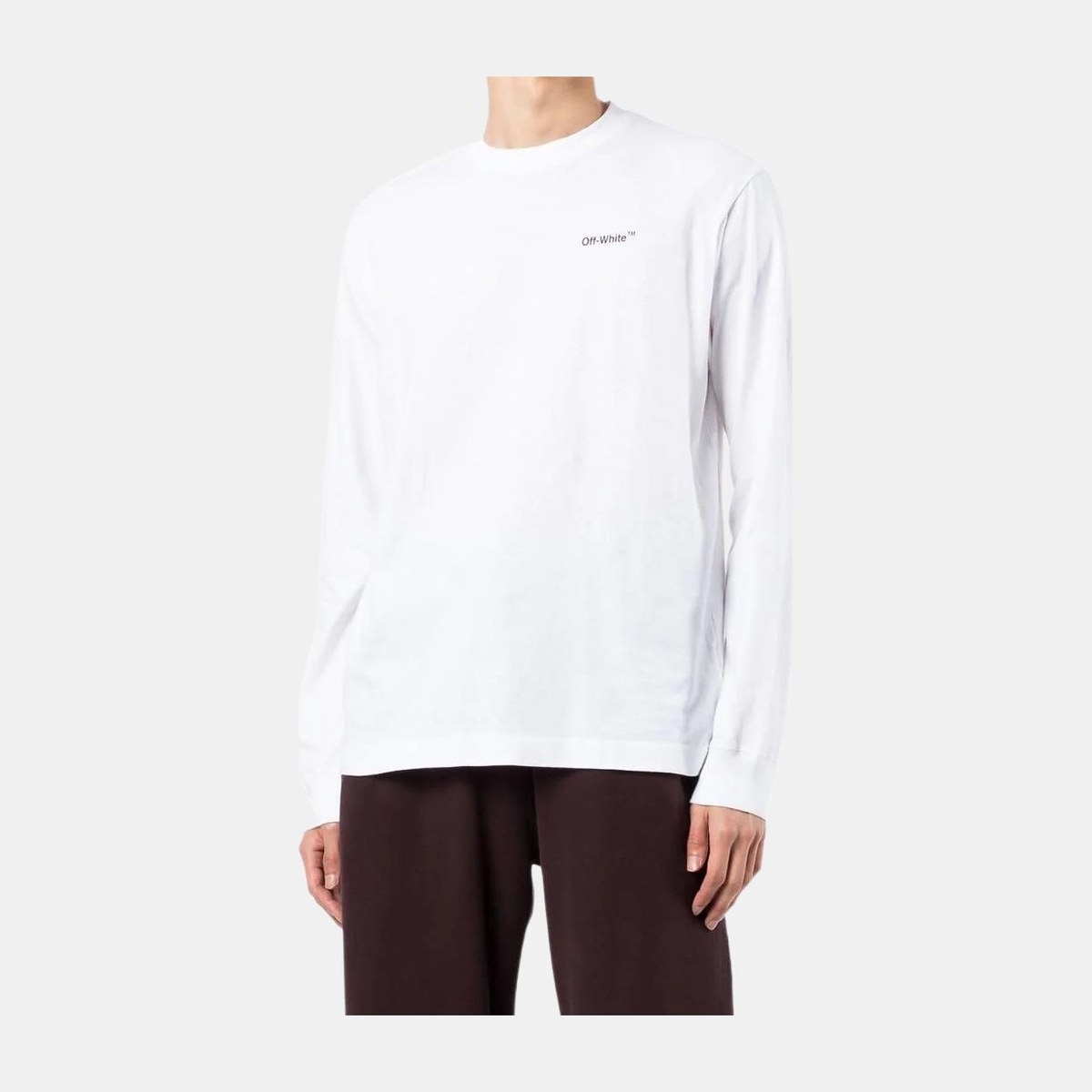OFF-WHITE SS22 Logo Long Sleeve Tee White