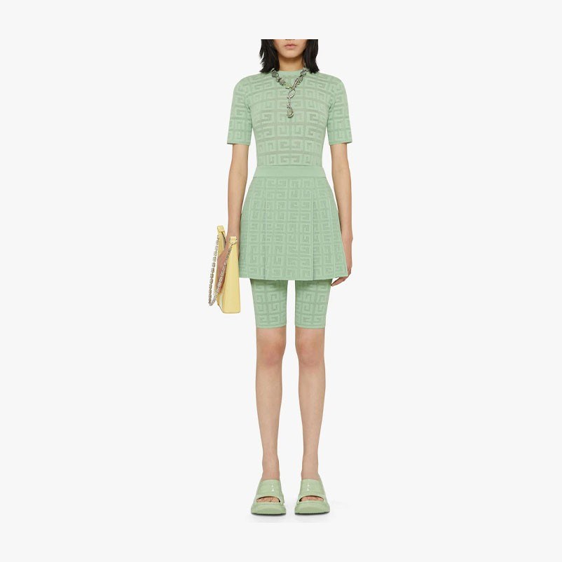 Givenchy SS22 Pleated Skirt Green
