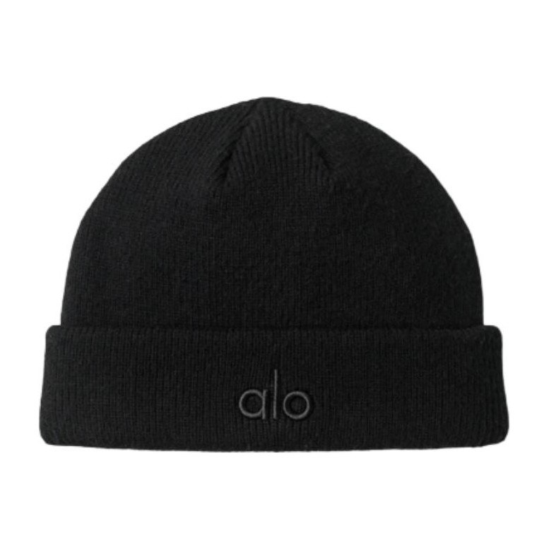 alo yoga Recycled Polyester Beanie Black