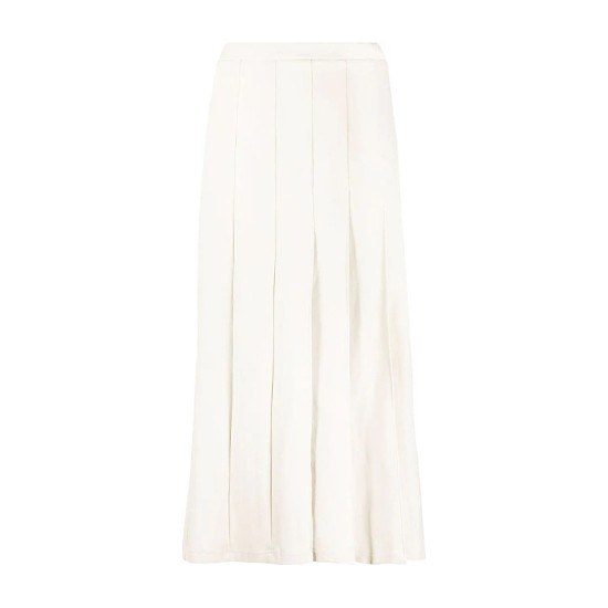 Y-3 21 High Waist Pleated Skirt White