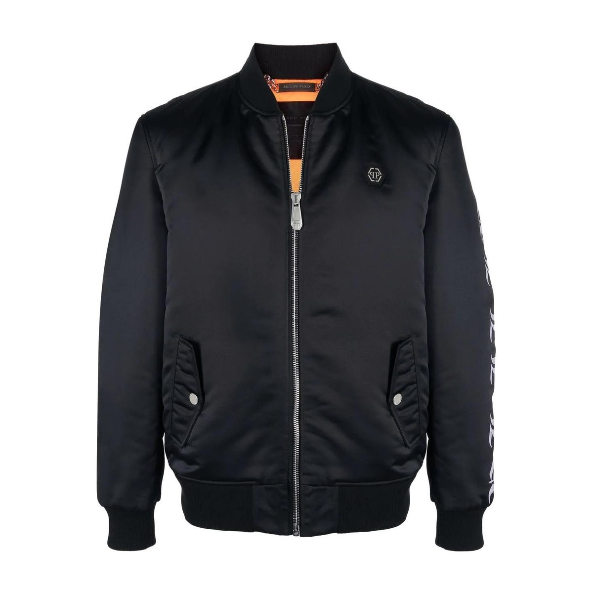 Philipp Plein SS23 Logo Bomber Jacket Black