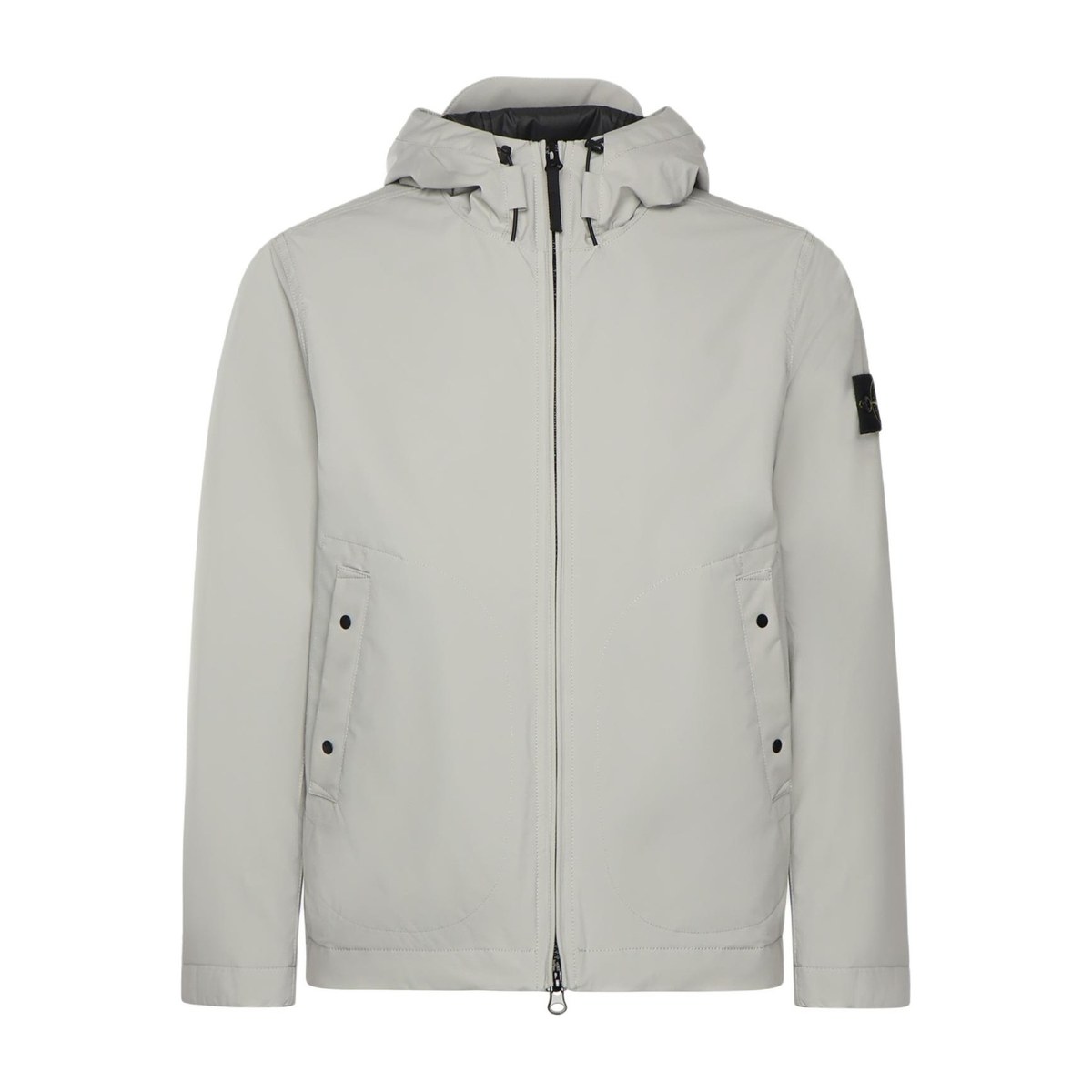 Stone Island Hooded Zip Logo Jacket