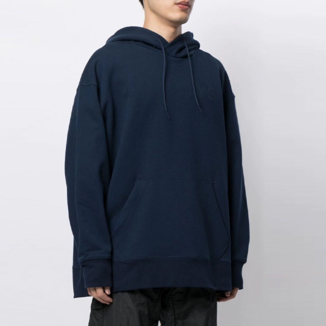 Y-3 FW21 Logo Hoodie Navy