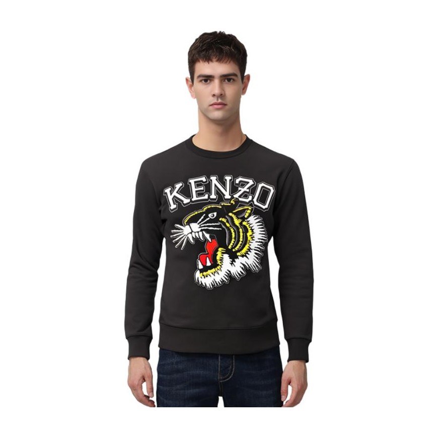 KENZO Embroidered Crewneck Sweatshirt Black