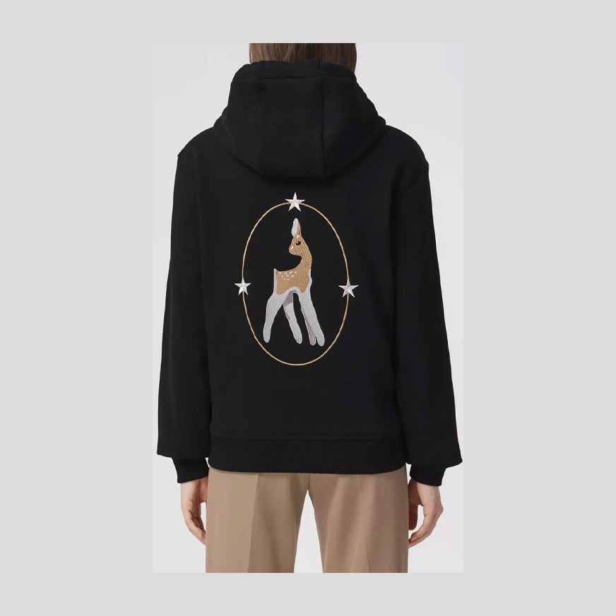 Burberry SS22 Deer Hoodie Black