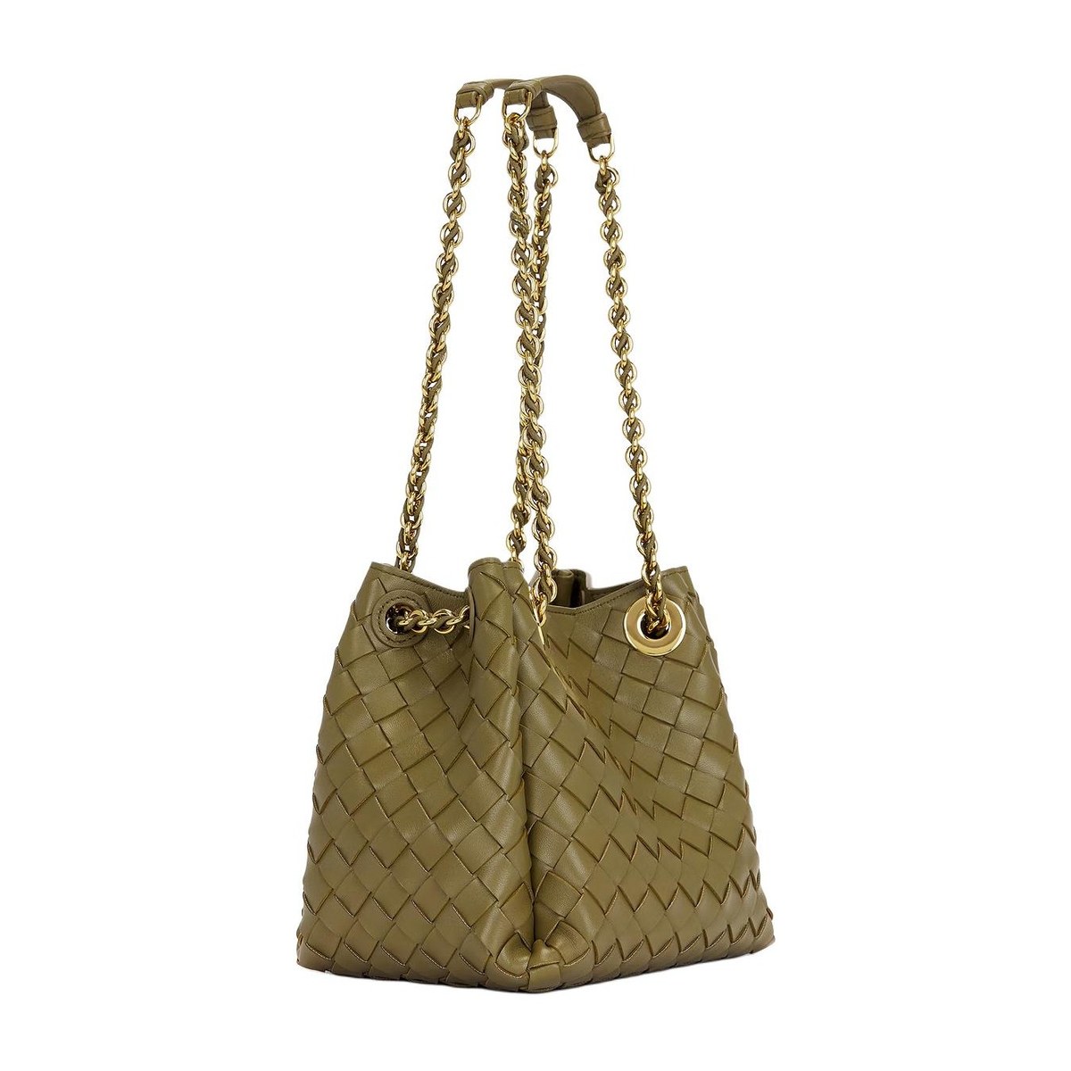 Bottega Veneta Parachute Shoulder Bag Green