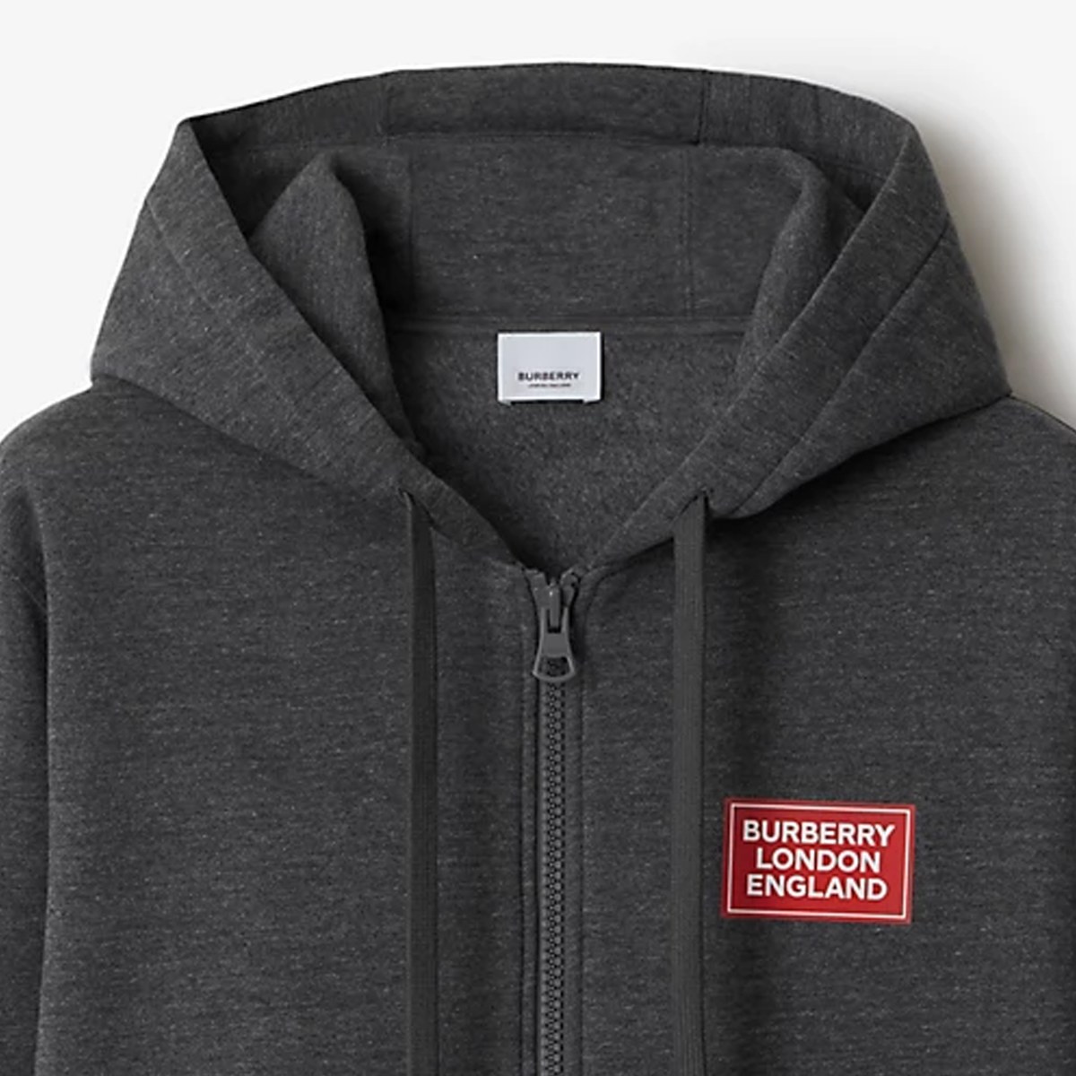 Burberry Logo Hoodie Dark Grey