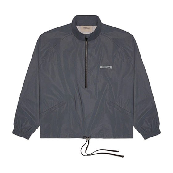 Fear of God Essentials FW20 Reflective Half Zip Track Pullover Black