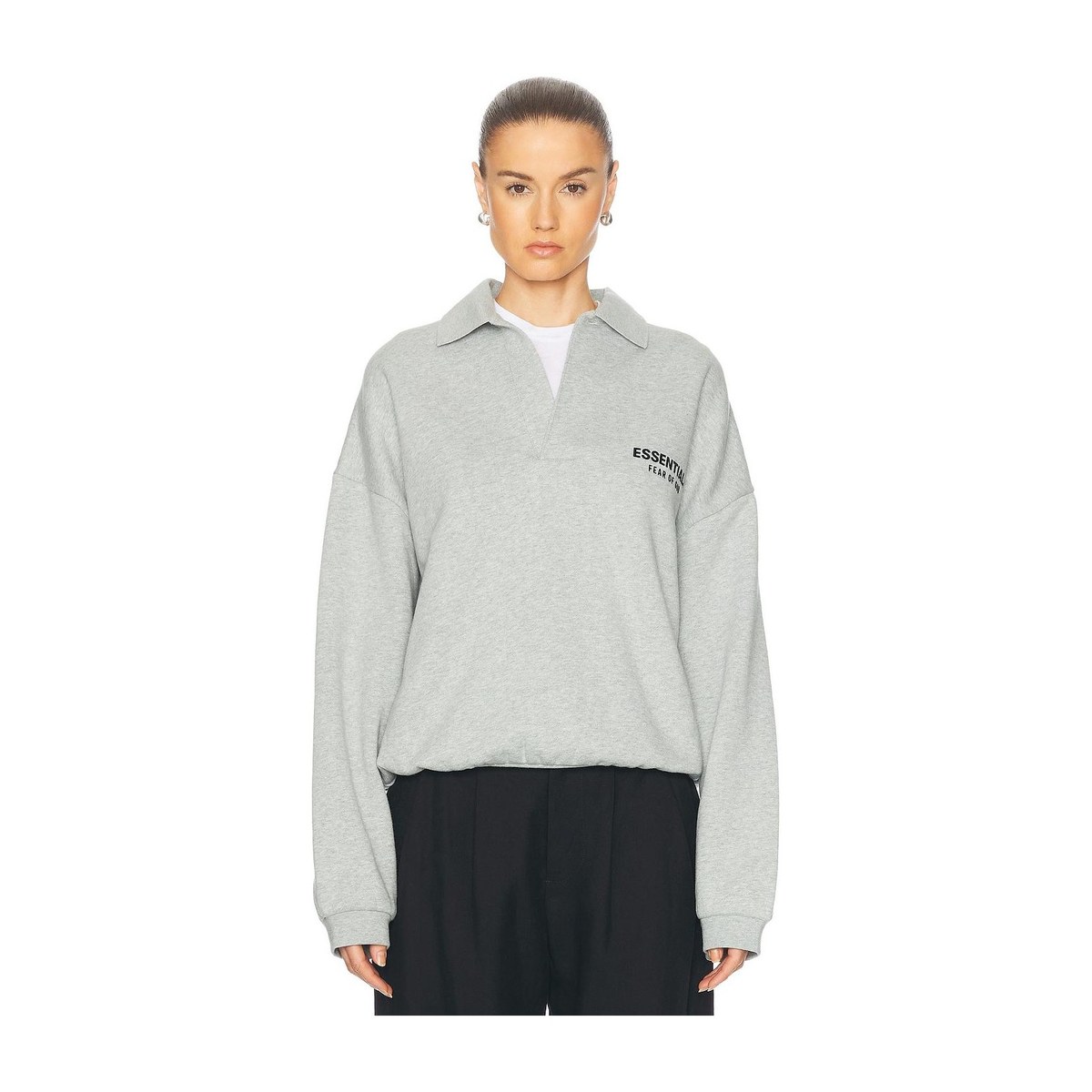 Fear of God Essentials FW24 Holiday Core Polo Light Mist Grey