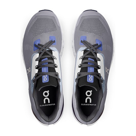 On Cloudstratus Fossil Grey Midnight Black
