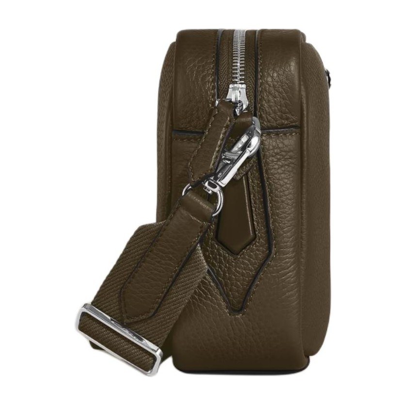 Montblanc Grain Leather Shoulder Bag Khaki Green