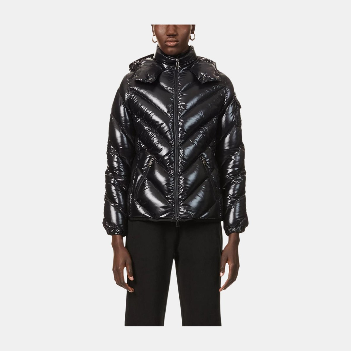 Moncler Hooded Down Jacket Black
