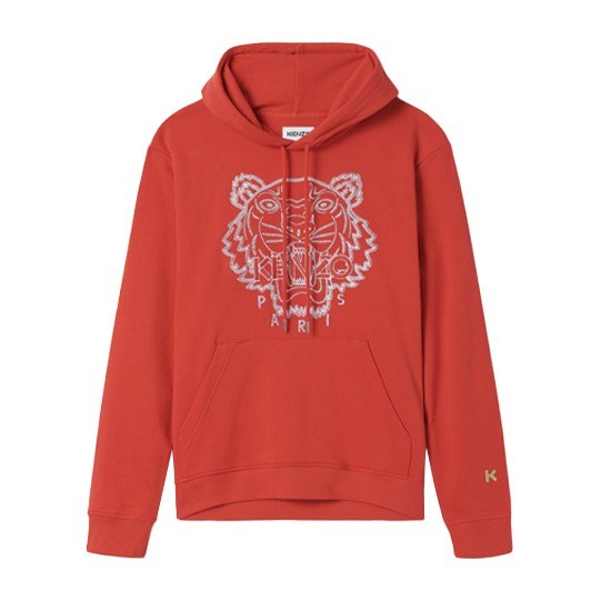 KENZO Chinese New Year Capsule Embroidered Tiger Hoodie Red