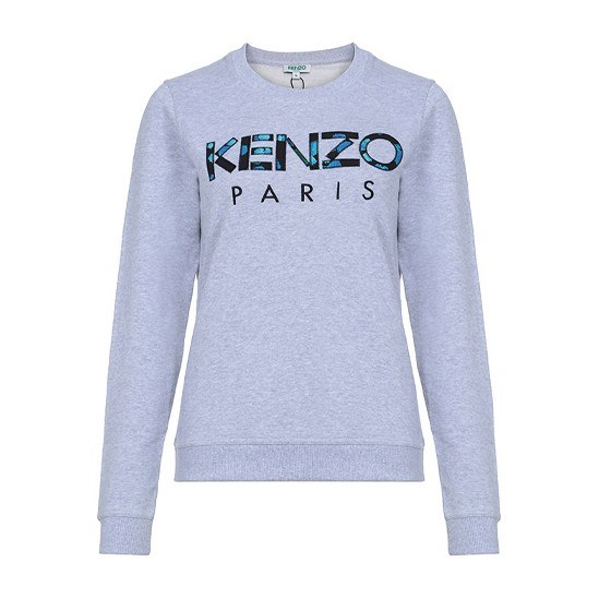 KENZO Logo Crewneck Sweatshirt Light Grey