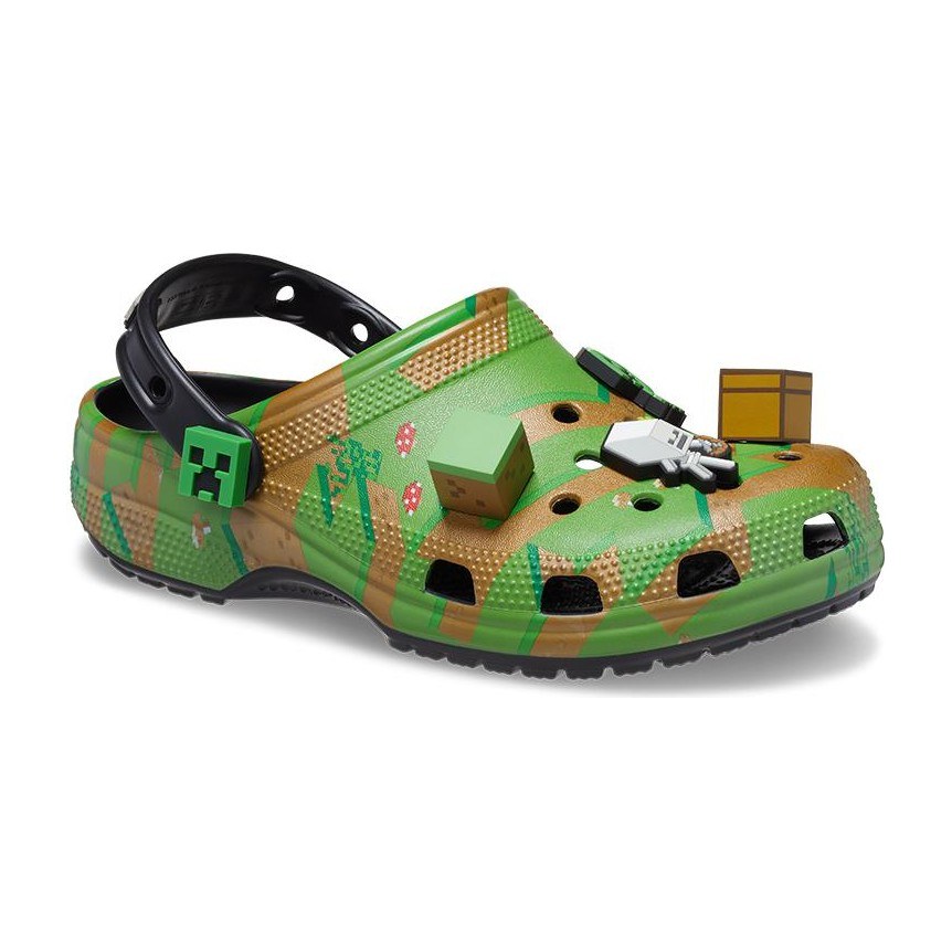 Crocs x Minecraft Green Slides