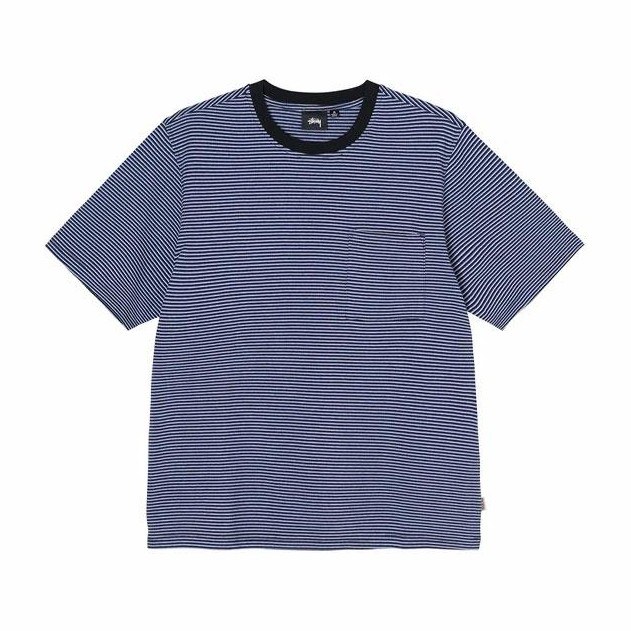Stussy Striped Crewneck Tee