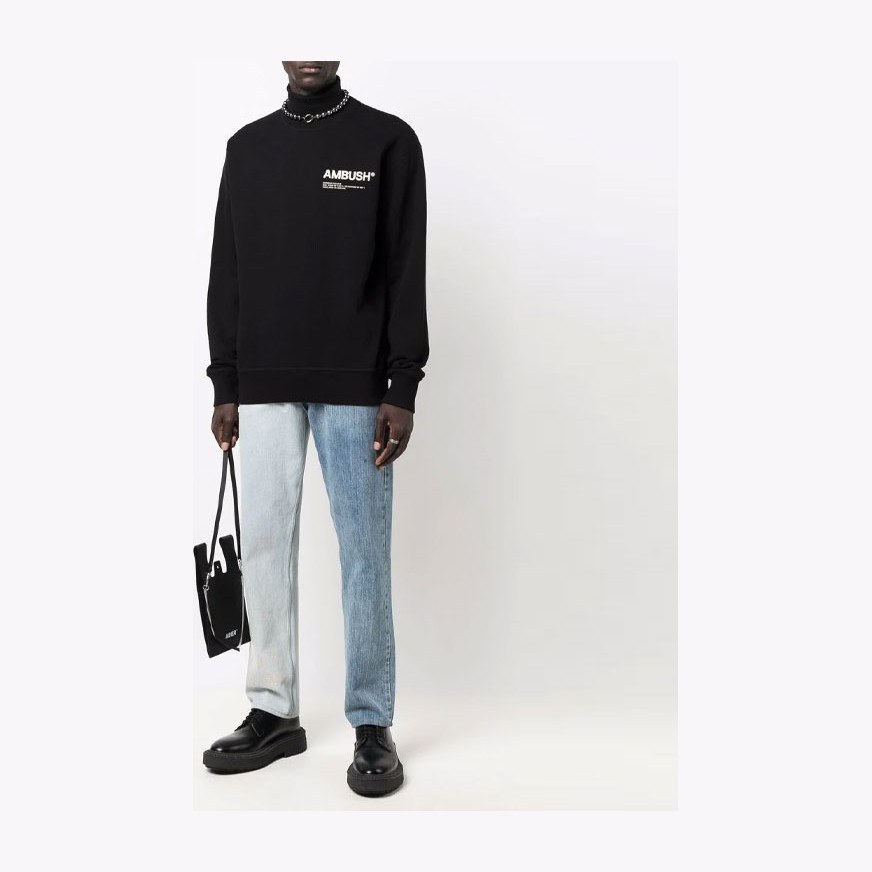 AMBUSH FW21 Logo Long Sleeve Sweatshirt Black