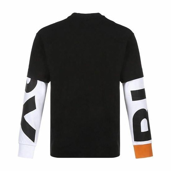 Burberry Logo Print Long Sleeve T-Shirt Black