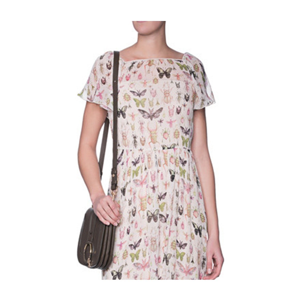 RED VALENTINO Insect Print Backless Dress