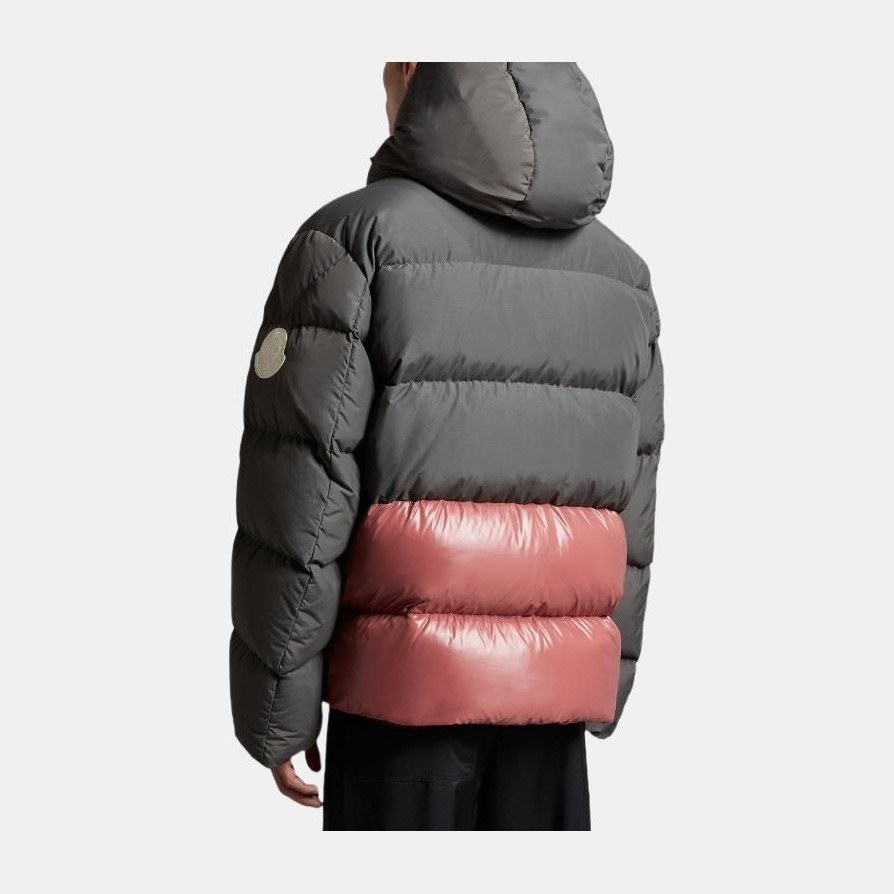 Moncler FW22 Logo Badge Hooded Down Jacket Green
