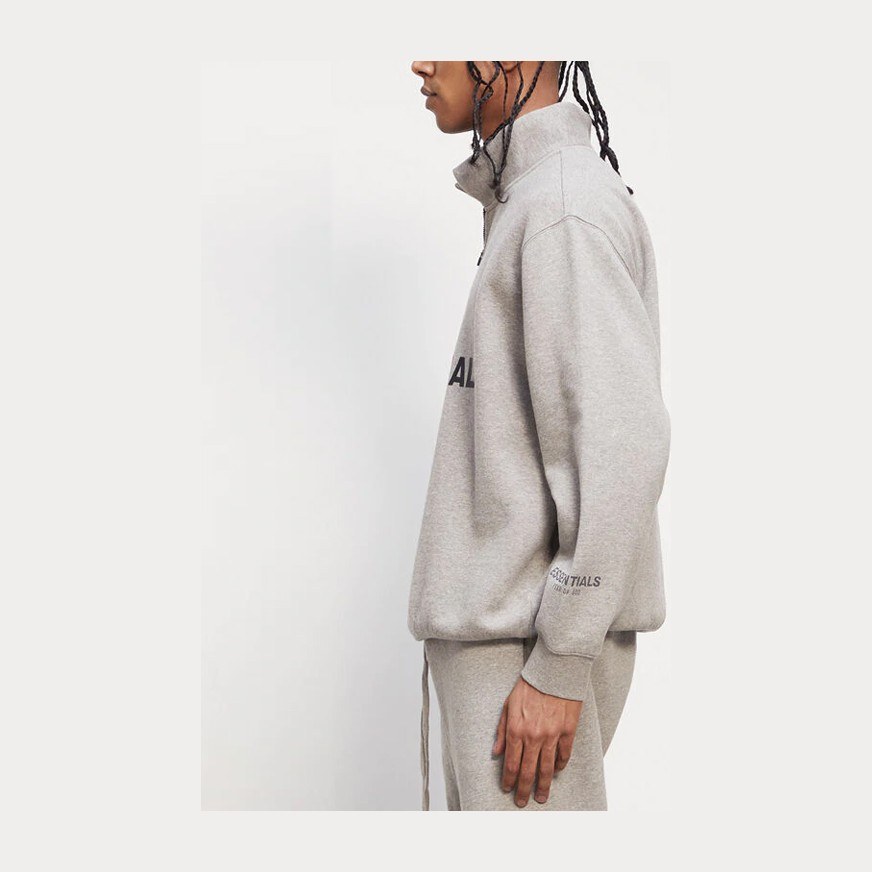 Fear of God Essentials FW20 Half Zip Pullover Heather Oat