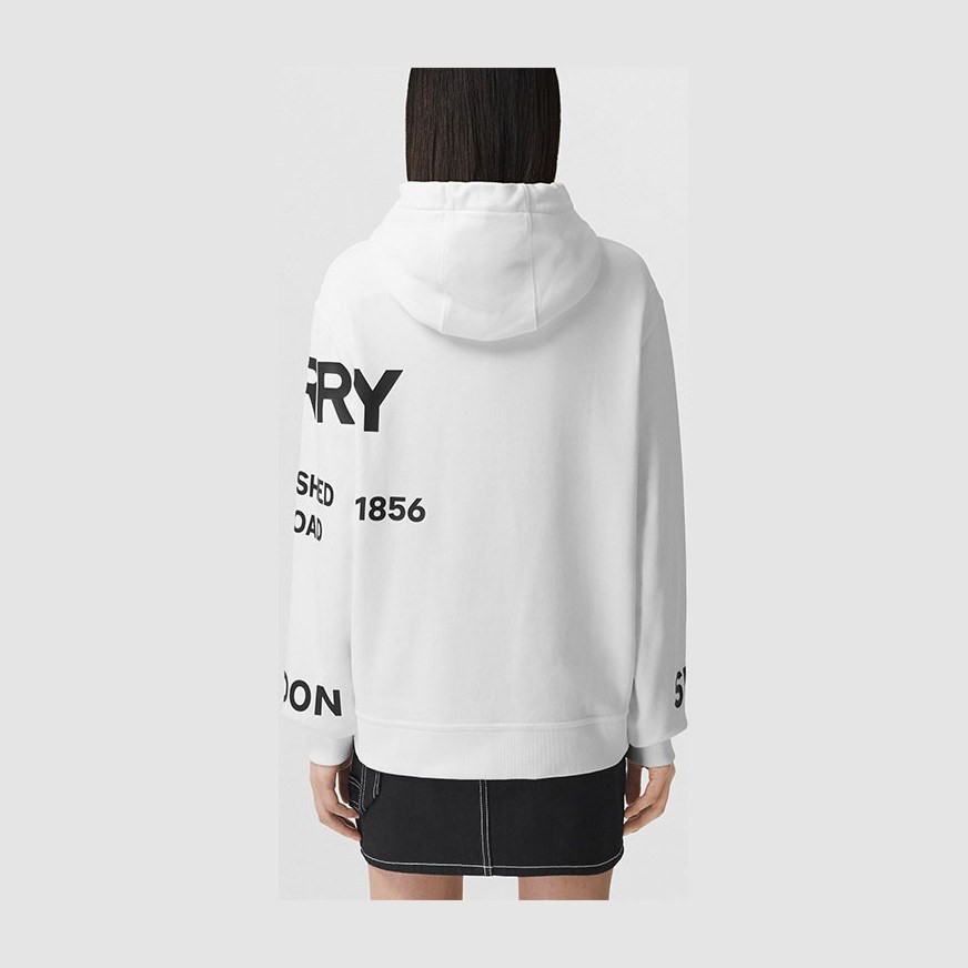 Burberry FW21 Printed Hoodie White