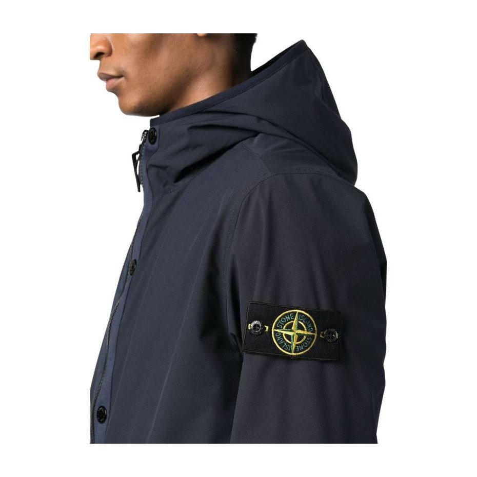 Stone Island SS23 Hooded Jacket Navy