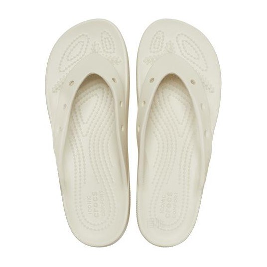 Crocs Classic Cloud Flip Flops Bone White
