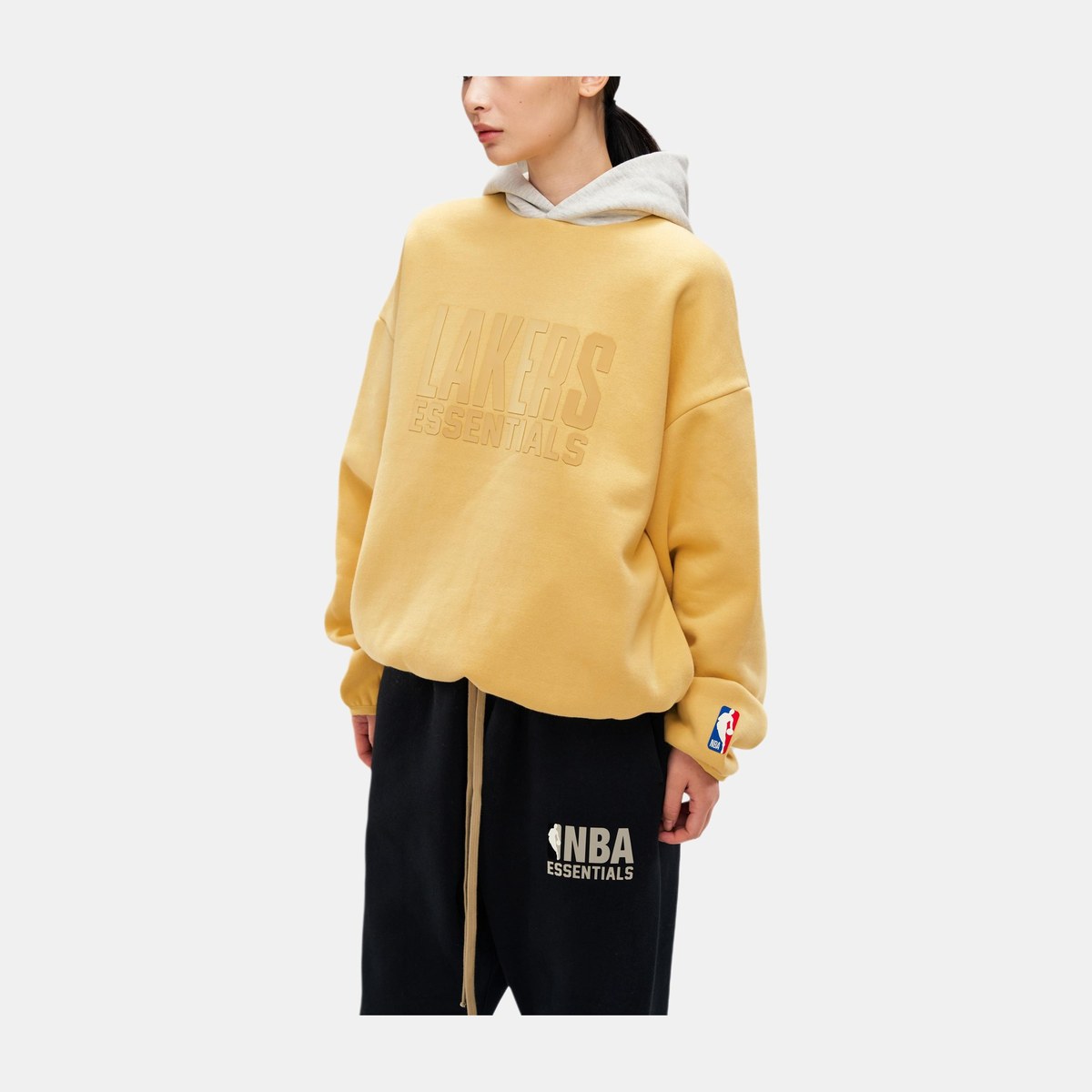 Fear of God Essentials x NBA Pullover Hoodie Light Tuscan