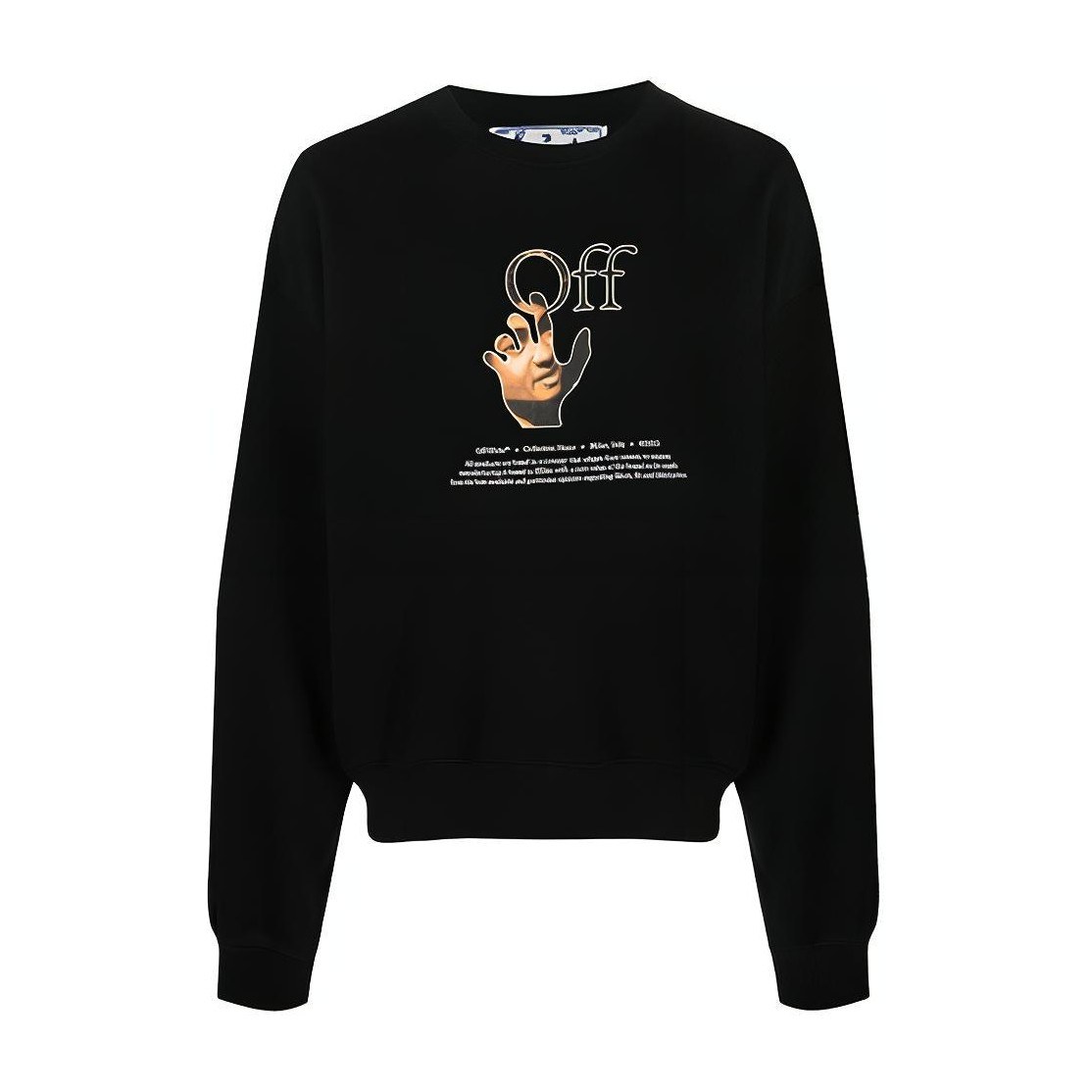 OFF-WHITE FW21 Logo Crewneck Sweatshirt Black