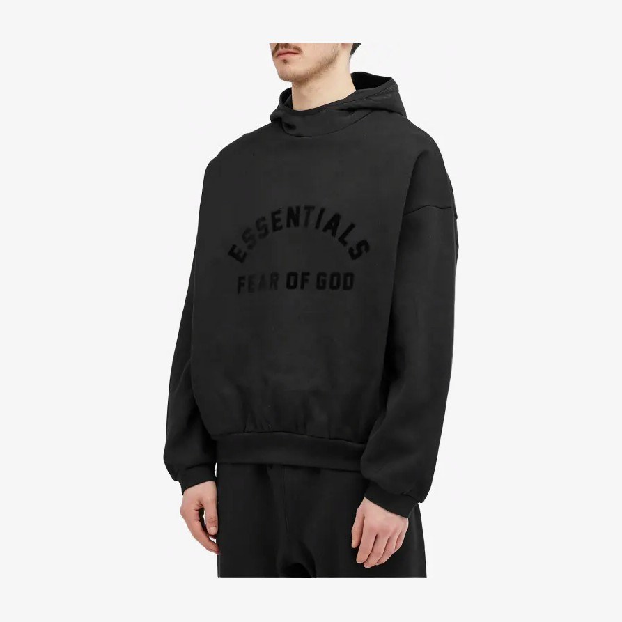 Fear of God Essentials Nylon Fleece Hoodie Jet Black