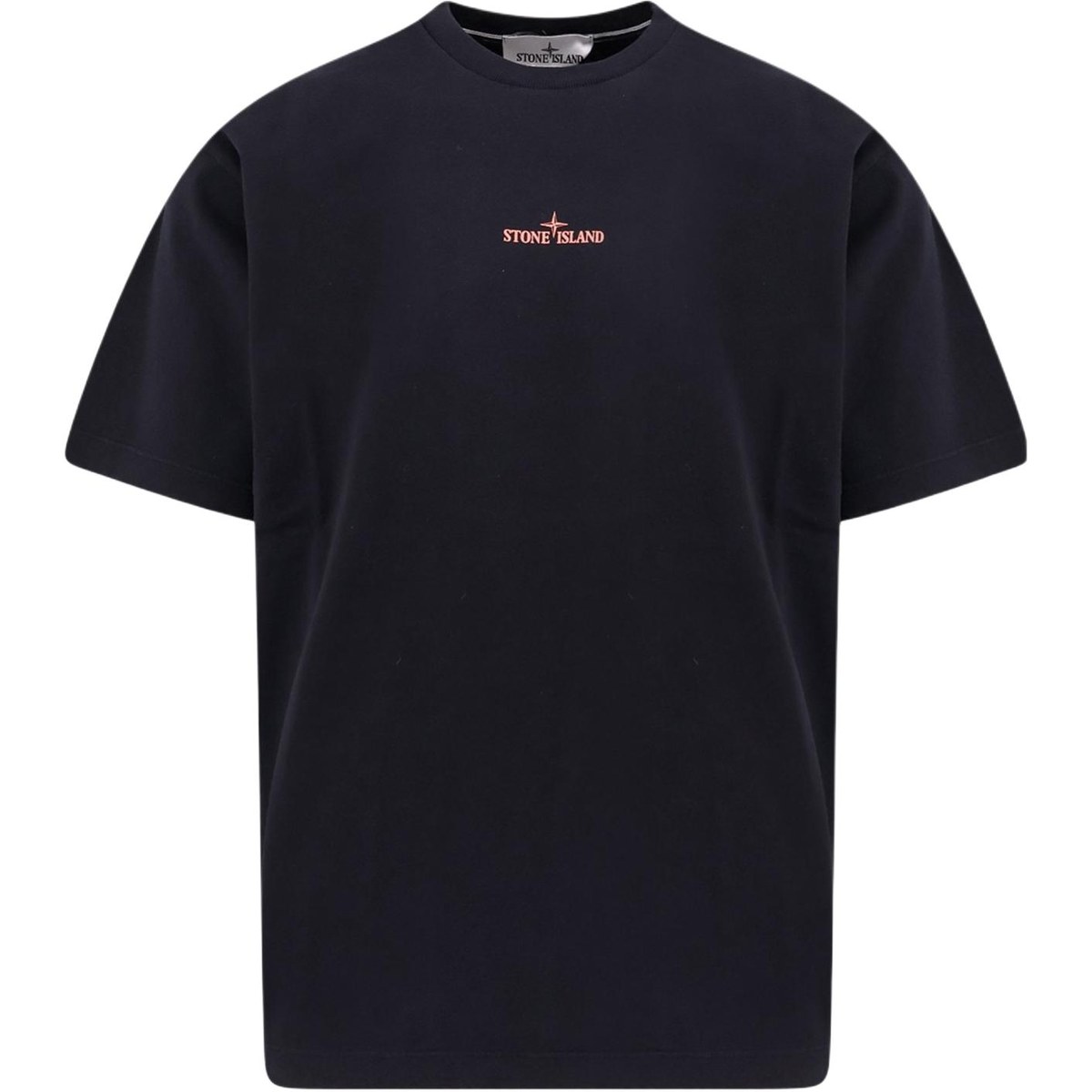 Stone Island Logo Print T-Shirt Black