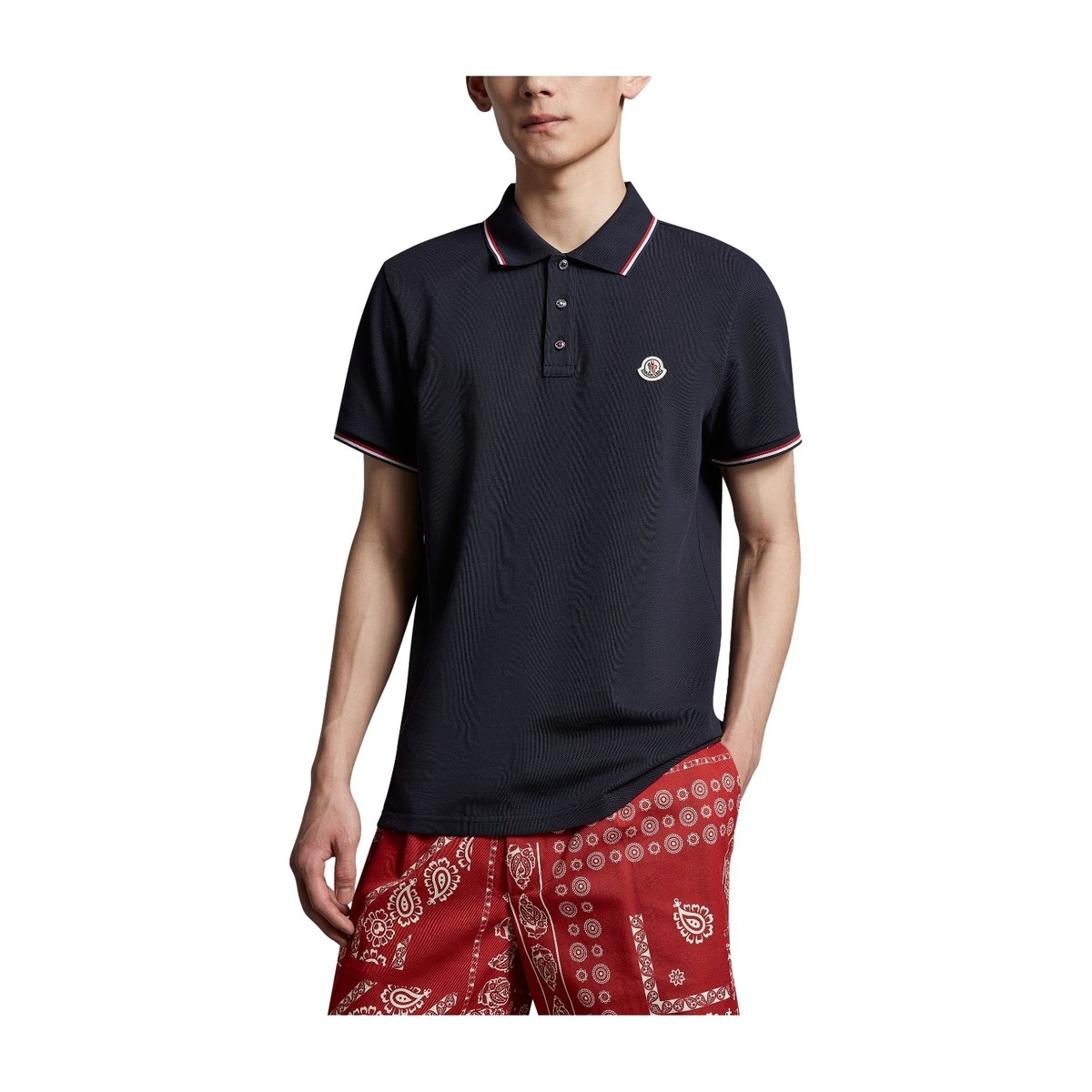 Moncler SS24 Polo Navy
