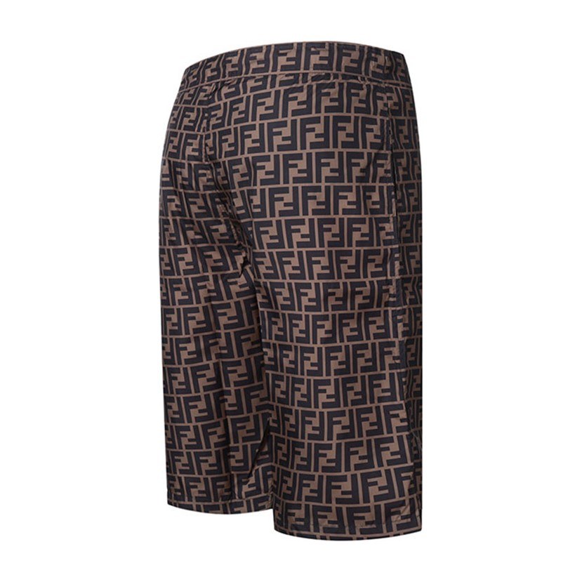 Fendi FF Pattern Swim Shorts Brown