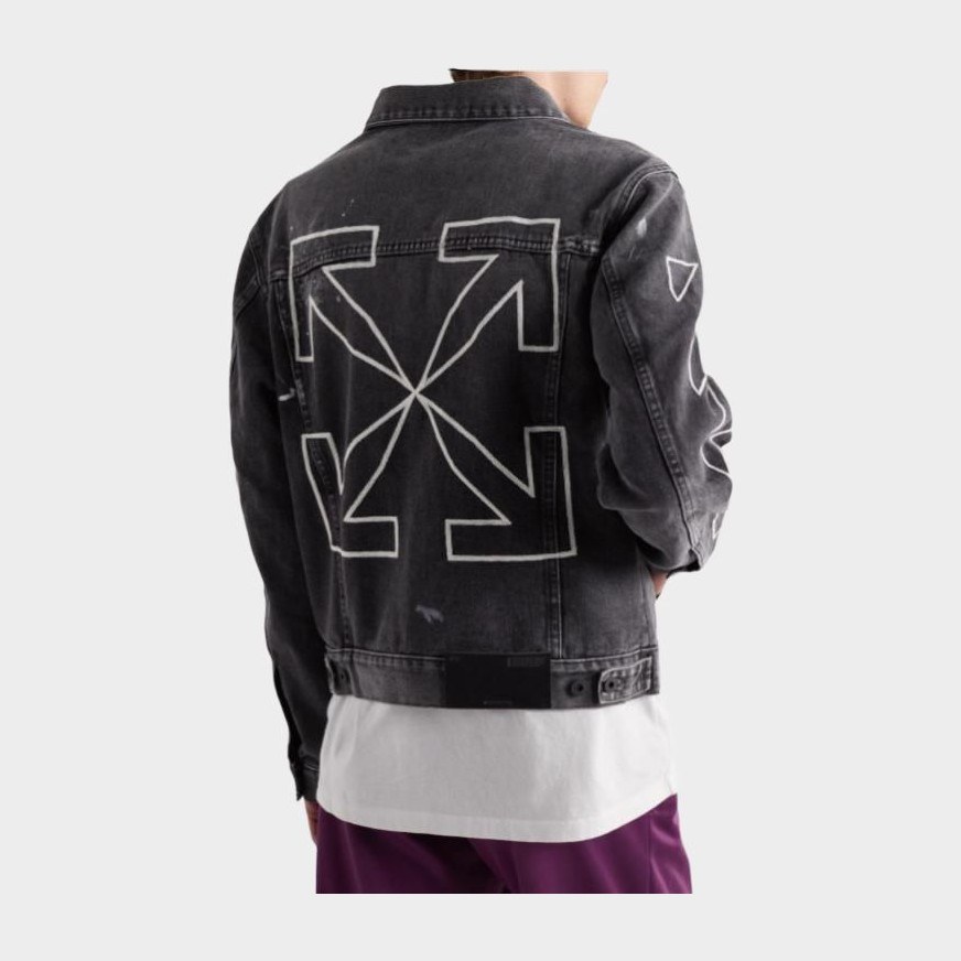 OFF-WHITE SS22 Denim Jacket Black