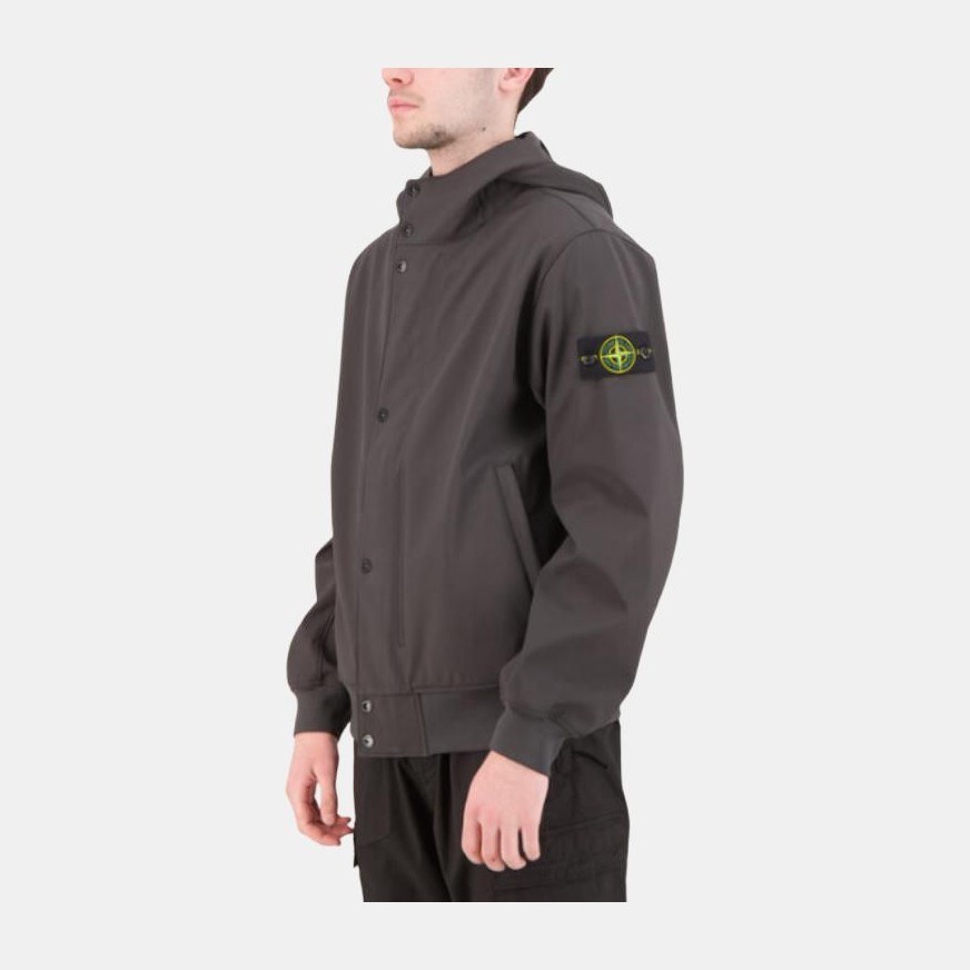 Stone Island SS25 Soft Shell Jacket Carbon Grey