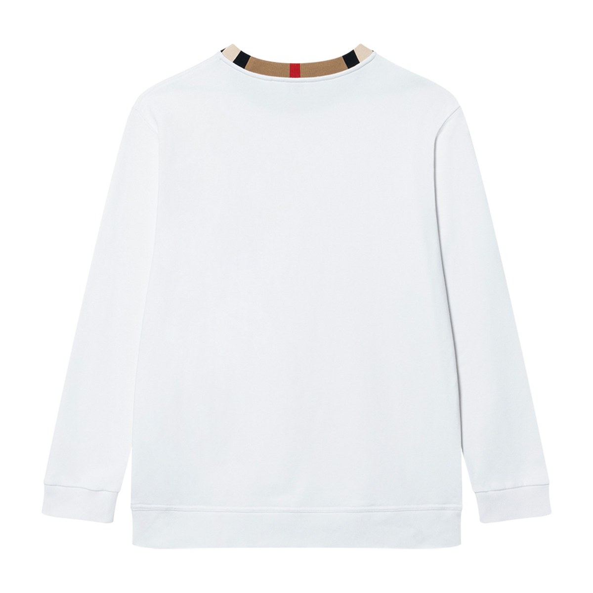 Burberry Logo Print Crewneck Sweatshirt White
