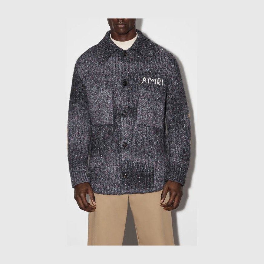 AMIRI SS23 Logo Embroidered Cardigan