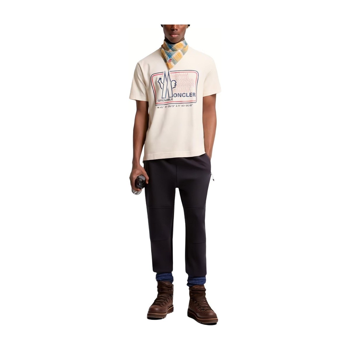 Moncler SS26 T-shirt in misto cotone con logo Logo T