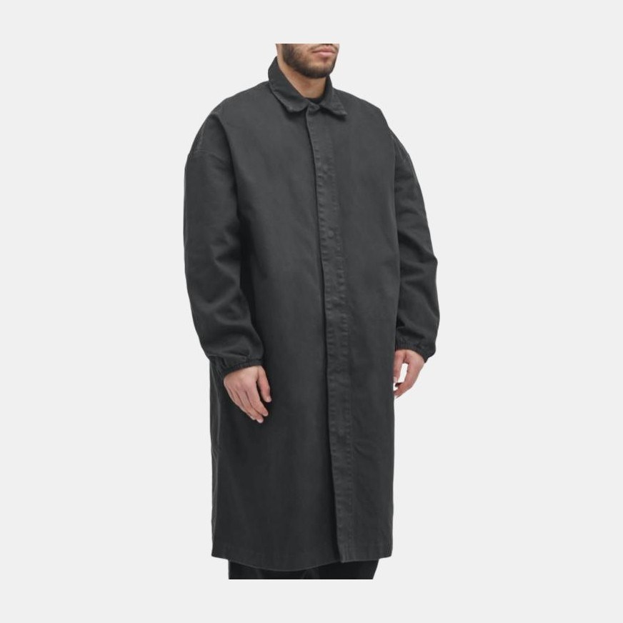 Fear of God Essentials Car Coat Overdye Black Denim