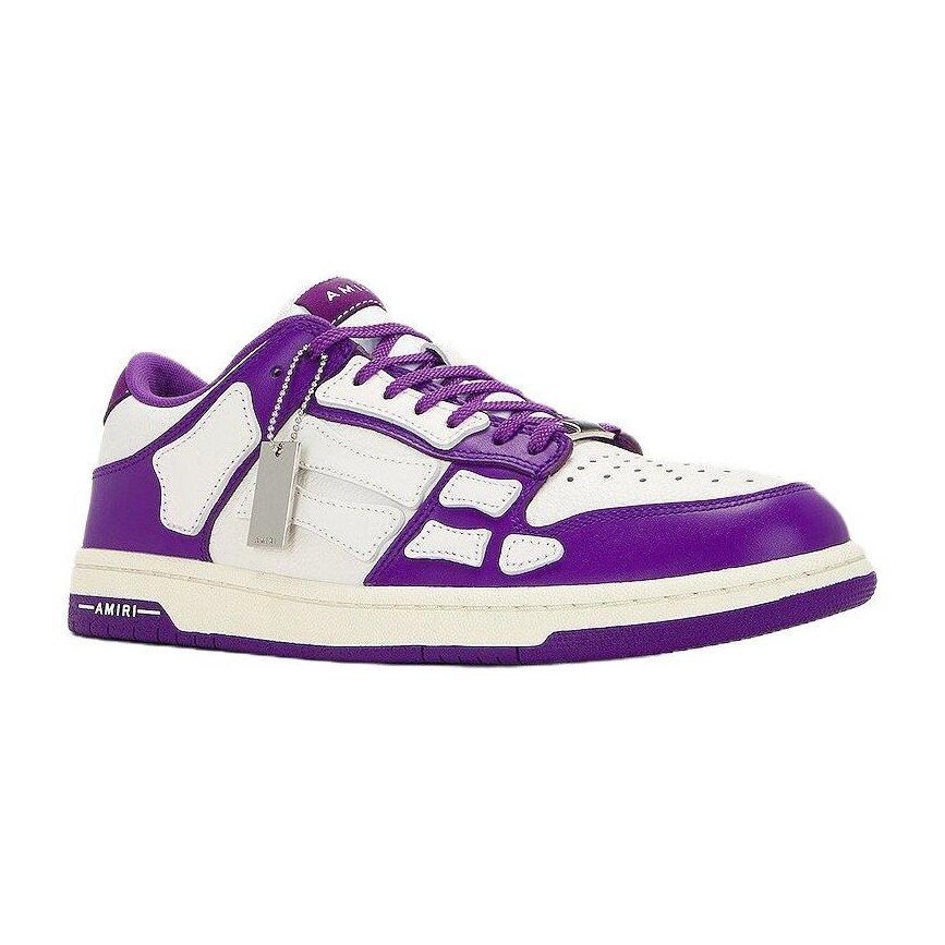 AMIRI Skel-Top Low White Purple