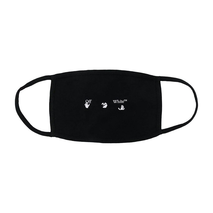 OFF-WHITE Logo Print Mask Black