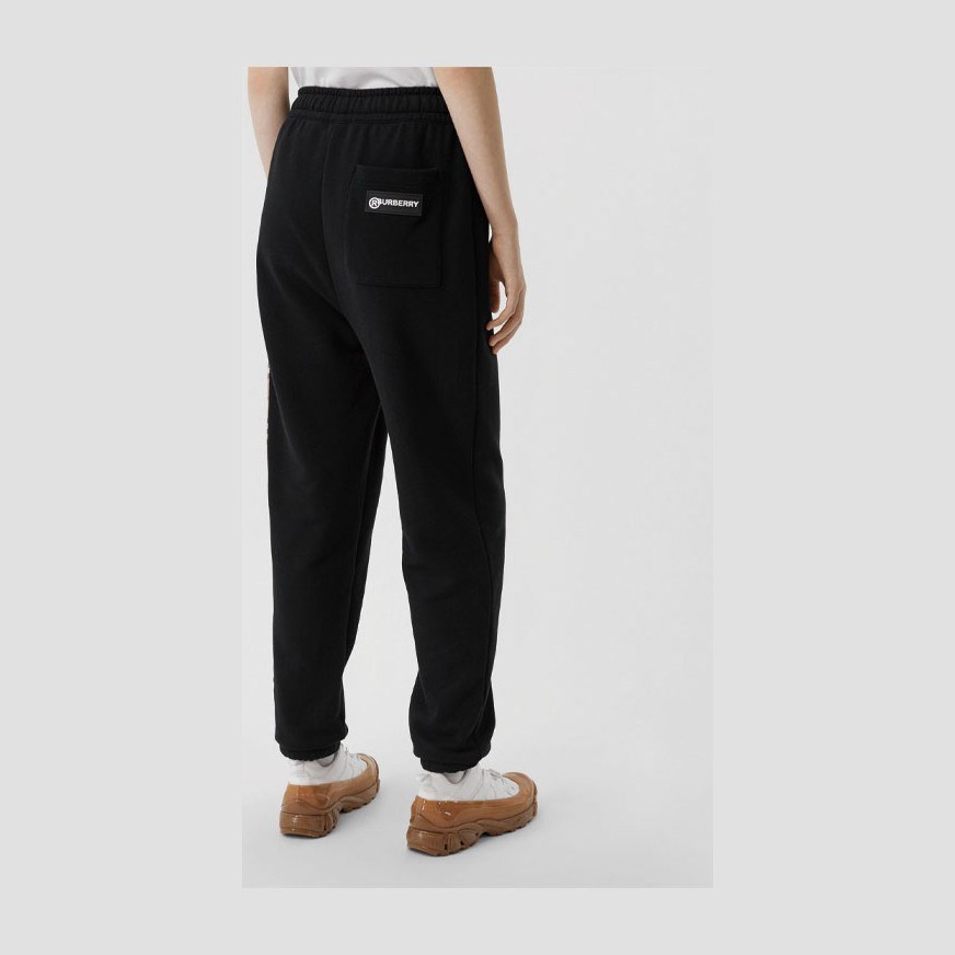 Burberry Check Jogger Pants Black