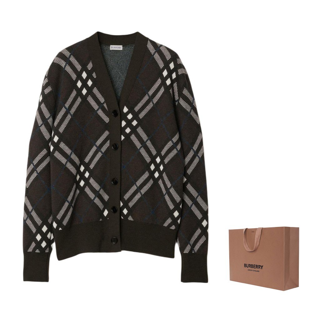 Burberry Checked Knit Sweater
