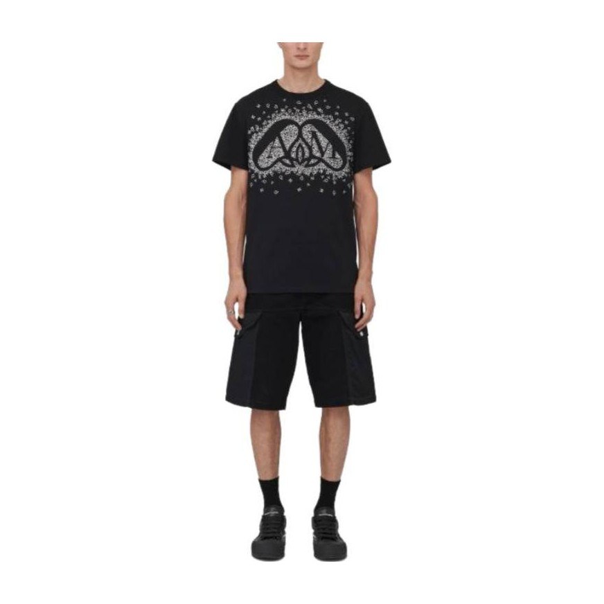 Alexander McQueen Printed Crewneck T-Shirt Black