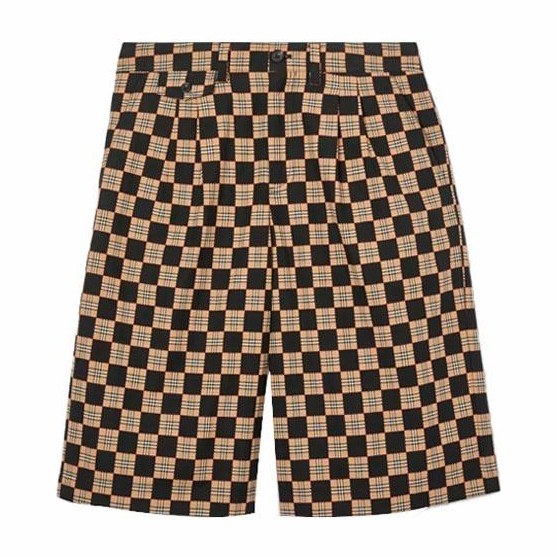 Burberry Chequer Cotton Jacquard Tailored Shorts