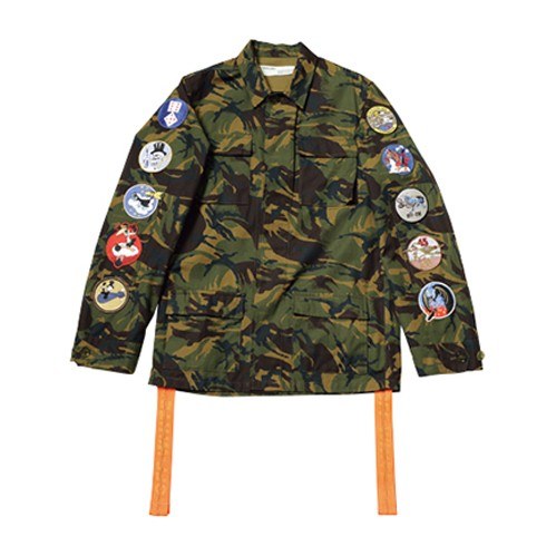 OFF-WHITE Arrow Print Badge Jacket Camo